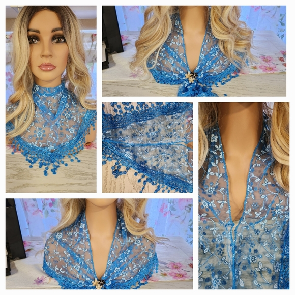 4 Stunning Victorian Style Lace Scarfs - Picture 4 of 9